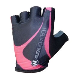 HAVEN Cycling fingerless gloves - LYCRATECH - black/pink