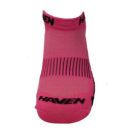 HAVEN Cycling ankle socks - SNAKE SILVER NEO 2PAK - pink/black