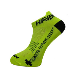 HAVEN Cycling ankle socks - SNAKE SILVER NEO 2PAK - yellow/black