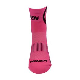 HAVEN Cyclingclassic socks - LITE SILVER NEO 2PAK - pink/black