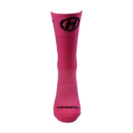 HAVEN Cyclingclassic socks - LITE SILVER NEO LONG 2PAK - pink/black