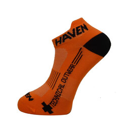 HAVEN Cycling ankle socks - SNAKE SILVER NEO 2PAK - orange/black