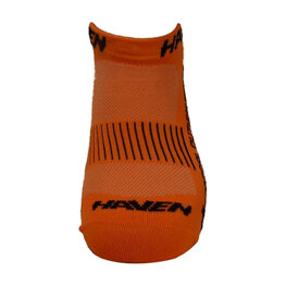 HAVEN Cycling ankle socks - SNAKE SILVER NEO 2PAK - orange/black