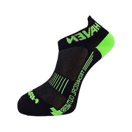 HAVEN Cycling ankle socks - SNAKE SILVER NEO 2PAK - black/green