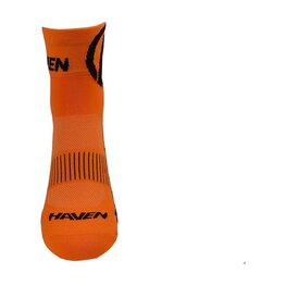HAVEN Cyclingclassic socks - LITE SILVER NEO 2PAK - orange/black