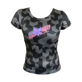 HAVEN Cycling short sleeve jersey - PEARL NEO SHORT - black/pink