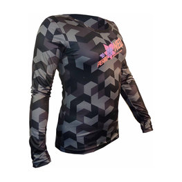 HAVEN Cycling summer long sleeve jersey - PEARL NEO LONG - black/pink