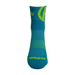 HAVEN Cyclingclassic socks - LITE SILVER NEO 2PAK - blue/yellow
