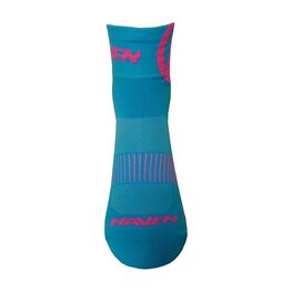 HAVEN Cyclingclassic socks - LITE SILVER NEO 2PAK - blue/pink