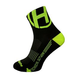 HAVEN Cyclingclassic socks - LITE SILVER NEO 2PAK - black/yellow