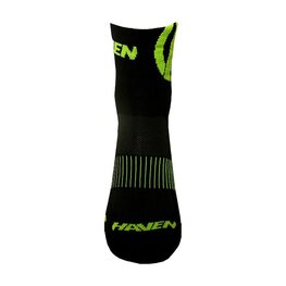 HAVEN Cyclingclassic socks - LITE SILVER NEO 2PAK - black/yellow