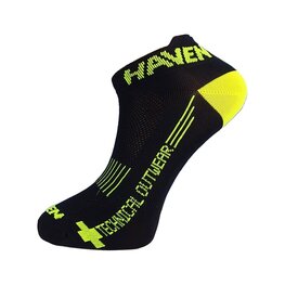 HAVEN Cycling ankle socks - SNAKE SILVER NEO 2PAK - black/yellow