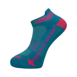 HAVEN Cycling ankle socks - SNAKE SILVER NEO 2PAK - blue/pink