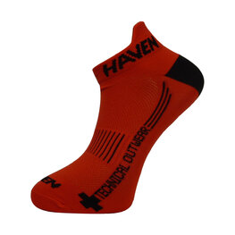 HAVEN Cycling ankle socks - SNAKE SILVER NEO 2PAK - red/black