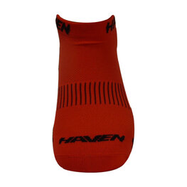 HAVEN Cycling ankle socks - SNAKE SILVER NEO 2PAK - red/black