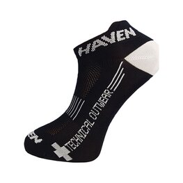 HAVEN Cycling ankle socks - SNAKE SILVER NEO 2PAK - black/white