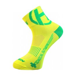 HAVEN Cyclingclassic socks - LITE SILVER NEO 2PAK - yellow/green