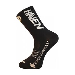 HAVEN Cyclingclassic socks - LITE SILVER NEO LONG 2PAK - black/white
