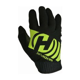 HAVEN Cycling long-finger gloves - HAVEN PURE - black/green