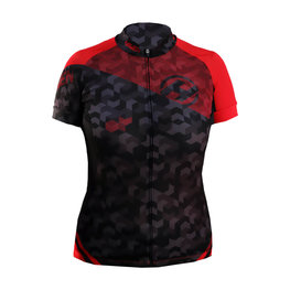 HAVEN Cycling short sleeve jersey - SINGLETRAIL WOMEN - black/red