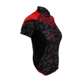 HAVEN Cycling short sleeve jersey - SINGLETRAIL WOMEN - black/red