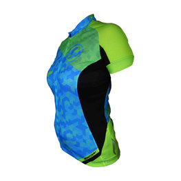 HAVEN Cycling short sleeve jersey - SINGLETRAIL WOMEN - blue/green