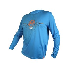 HAVEN Cycling summer long sleeve jersey - NAVAHO II LONG - blue/orange