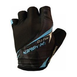 HAVEN Cycling fingerless gloves - MUTO - black/blue