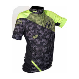 HAVEN Cycling short sleeve jersey - SINGLETRAIL KID - black/green