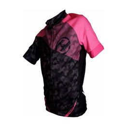 HAVEN Cycling short sleeve jersey - SINGLETRAIL KID - black/pink