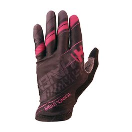 HAVEN Cycling long-finger gloves - HAVEN PENNUTO LONG - black/pink