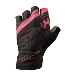 HAVEN Cycling fingerless gloves - PENNUTO SHORT - black/pink