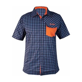 HAVEN shirt - AGNESS SLIMFIT - blue/orange