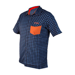 HAVEN shirt - AGNESS SLIMFIT - blue/orange