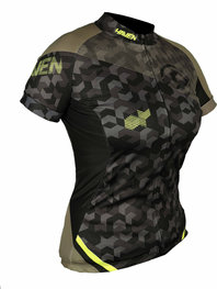 HAVEN Cycling short sleeve jersey - SINGLETRAIL WOMEN - green/yellow