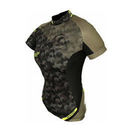 HAVEN Cycling short sleeve jersey - SINGLETRAIL WOMEN - green/yellow