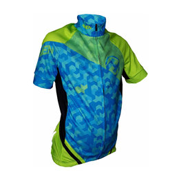 HAVEN Cycling short sleeve jersey - SINGLETRAIL KID - blue/green