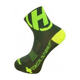 HAVEN Cyclingclassic socks - LITE SILVER NEO - green/yellow