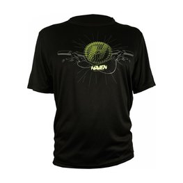 HAVEN Cycling short sleeve jersey - NAVAHO II SHORT - black/green