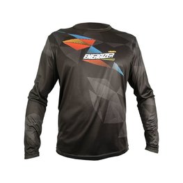 HAVEN Cycling summer long sleeve jersey - ENERGIZER CRAZY LONG - black/red/blue