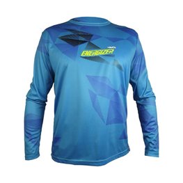 HAVEN Cycling summer long sleeve jersey - ENERGIZER CRAZY LONG - blue