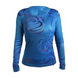 HAVEN Cycling summer long sleeve jersey - ENERGY CRAZY LONG - blue