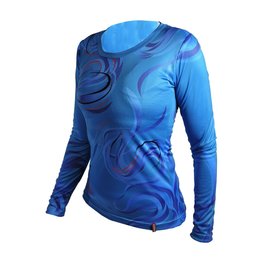 HAVEN Cycling summer long sleeve jersey - ENERGY CRAZY LONG - blue
