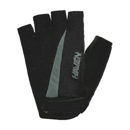 HAVEN Cycling fingerless gloves - TRIPLE - black/grey