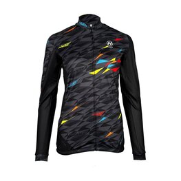 HAVEN Cycling winter long sleeve jersey - STRATO - black/multicolour