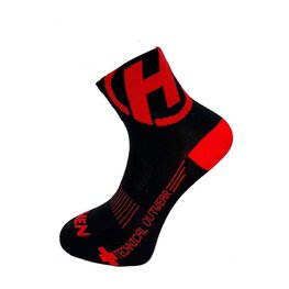 HAVEN Cyclingclassic socks - LITE SILVER NEO 2PAK - black/red