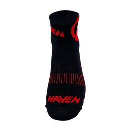 HAVEN Cyclingclassic socks - LITE SILVER NEO 2PAK - black/red