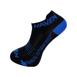 HAVEN Cycling ankle socks - SNAKE SILVER NEO 2PAK - black/blue