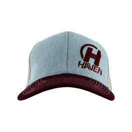HAVEN Cycling hat - TRUCKER - grey/red