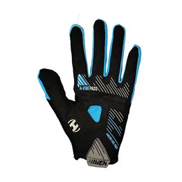 HAVEN Cycling long-finger gloves - DEMO NEO LONG - black/blue